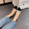 image:imageHee grand Buckle Flats for Women Ballet Flats with Strap Mary Jane Flats Round Toe Sparkly Rhinestone Dress ShoesSilver