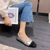 image:imageHee grand Buckle Flats for Women Ballet Flats with Strap Mary Jane Flats Round Toe Sparkly Rhinestone Dress ShoesSilver