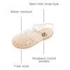 image:imageHee grand Crystal Jelly Heel Sandals for Women Summer Beach Jelly Shoes  Casual Sandals056gold
