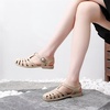 image:imageHee grand Crystal Jelly Heel Sandals for Women Summer Beach Jelly Shoes  Casual Sandals057beige