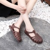image:imageHee grand Crystal Jelly Heel Sandals for Women Summer Beach Jelly Shoes  Casual Sandals057coffee