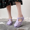 image:imageHee grand Crystal Jelly Heel Sandals for Women Summer Beach Jelly Shoes  Casual Sandals057purple