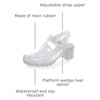 image:imageHee grand Crystal Jelly Heel Sandals for Women Summer Beach Jelly Shoes  Casual SandalsHeelwhite