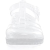 image:imageHee grand Crystal Jelly Heel Sandals for Women Summer Beach Jelly Shoes  Casual SandalsJelly Clear White