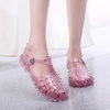 image:imageHee grand Crystal Jelly Heel Sandals for Women Summer Beach Jelly Shoes056pink
