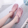 image:imageHee grand Crystal Jelly Heel Sandals for Women Summer Beach Jelly Shoes056pink