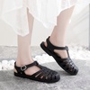 image:imageHee grand Crystal Jelly Heel Sandals for Women Summer Beach Jelly Shoes057black