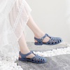image:imageHee grand Crystal Jelly Heel Sandals for Women Summer Beach Jelly Shoes057blue
