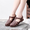 image:imageHee grand Crystal Jelly Heel Sandals for Women Summer Beach Jelly Shoes057coffee