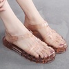 image:imageHee grand Crystal Jelly Heel Sandals for Women Summer Beach Jelly ShoesAtawny