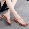 image:imageHee grand Crystal Jelly Heel Sandals for Women Summer Beach Jelly ShoesAtawny