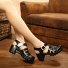 image:imageHee grand Crystal Jelly Heel Sandals for Women Summer Beach Jelly ShoesHeelblack