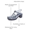 image:imageHee grand Crystal Jelly Heel Sandals for Women Summer Beach Jelly ShoesHeelshiny Black