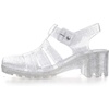 image:imageHee grand Crystal Jelly Heel Sandals for Women Summer Beach Jelly ShoesHeelwhite