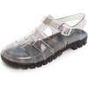 image:imageHee grand Crystal Jelly Heel Sandals for Women Summer Beach Jelly ShoesJelly Clear Black