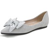 image:imageHee grand Flat Shoes for Women Elegant BowKnot Pointed Toe Ballet Flats Comfortable Office Work Shoes Dress ShoesAlight Blue