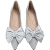 image:imageHee grand Flat Shoes for Women Elegant BowKnot Pointed Toe Ballet Flats Comfortable Office Work Shoes Dress ShoesAlight Blue