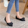 image:imageHee grand Flat Shoes for Women Elegant BowKnot Pointed Toe Ballet Flats Comfortable Office Work Shoes Dress ShoesBblack