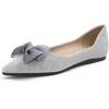 image:imageHee grand Flat Shoes for Women Elegant BowKnot Pointed Toe Ballet Flats Comfortable Office Work Shoes Dress ShoesBlight Blue