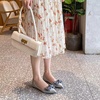 image:imageHee grand Flat Shoes for Women Elegant BowKnot Pointed Toe Ballet Flats Comfortable Office Work Shoes Dress ShoesBlight Blue