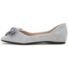 image:imageHee grand Flat Shoes for Women Elegant BowKnot Pointed Toe Ballet Flats Comfortable Office Work Shoes Dress ShoesBlight Blue
