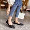 image:imageHee grand Flat Shoes for Women Elegant BowKnot Pointed Toe Ballet Flats Comfortable Office Work Shoes Dress ShoesCblack