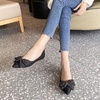 image:imageHee grand Flat Shoes for Women Elegant BowKnot Pointed Toe Ballet Flats Comfortable Office Work Shoes Dress ShoesCblack