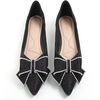 image:imageHee grand Flat Shoes for Women Elegant BowKnot Pointed Toe Ballet Flats Comfortable Office Work Shoes Dress ShoesDblack