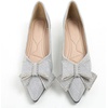 image:imageHee grand Flat Shoes for Women Elegant BowKnot Pointed Toe Ballet Flats Comfortable Office Work Shoes Dress ShoesDlight Blue