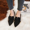 image:imageHee grand Flats for Women Bowknot Pointed Toe Ballet Flats Comfort Suede Work Shoes Casual Slip On Loafers Walking Shoes545black