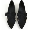 image:imageHee grand Flats for Women Bowknot Pointed Toe Ballet Flats Comfort Suede Work Shoes Casual Slip On Loafers Walking Shoes545black