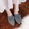 image:imageHee grand Flats for Women Bowknot Pointed Toe Ballet Flats Comfort Suede Work Shoes Casual Slip On Loafers Walking Shoes545grey