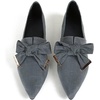 image:imageHee grand Flats for Women Bowknot Pointed Toe Ballet Flats Comfort Suede Work Shoes Casual Slip On Loafers Walking Shoes545grey