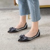 image:imageHee grand Flats for Women Pointed Toe Bowknot Crystals Shoes Glittering Rhinestone Wedding Dress Shoes193black