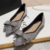 image:imageHee grand Flats for Women Pointed Toe Bowknot Crystals Shoes Glittering Rhinestone Wedding Dress Shoes427black
