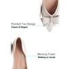 image:imageHee grand Flats for Women Pointed Toe Bowknot Crystals Shoes Glittering Rhinestone Wedding Dress Shoes451apricot