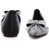 image:imageHee grand Flats for Women Pointed Toe Bowknot Crystals Shoes Glittering Rhinestone Wedding Dress Shoes451black