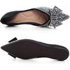 image:imageHee grand Flats for Women Pointed Toe Bowknot Crystals Shoes Glittering Rhinestone Wedding Dress Shoes451black