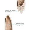 image:imageHee grand Flats for Women Pointed Toe Bowknot Crystals Shoes Glittering Rhinestone Wedding Dress Shoes469apricot