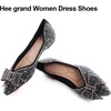 image:imageHee grand Flats for Women Pointed Toe Bowknot Crystals Shoes Glittering Rhinestone Wedding Dress Shoes469black
