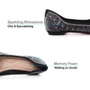 image:imageHee grand Flats for Women Pointed Toe Bowknot Crystals Shoes Glittering Rhinestone Wedding Dress Shoes469black