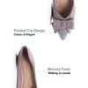 image:imageHee grand Flats for Women Pointed Toe Bowknot Crystals Shoes Glittering Rhinestone Wedding Dress Shoes469purple