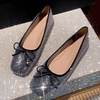 image:imageHee grand Flats for Women Sparkly Sequin Dress Shoes Cute Bowknot Square Toe Comfortable Slip On Ballet FlatsBlack