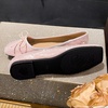 image:imageHee grand Flats for Women Sparkly Sequin Dress Shoes Cute Bowknot Square Toe Comfortable Slip On Ballet FlatsPink