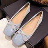 image:imageHee grand Flats for Women Sparkly Sequin Dress Shoes Cute Bowknot Square Toe Comfortable Slip On Ballet FlatsSilver
