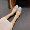 image:imageHee grand Flats for Women Sparkly Sequin Dress Shoes Cute Bowknot Square Toe Comfortable Slip On Ballet FlatsSilver