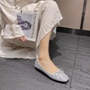 image:imageHee grand Flats for Women Sparkly Sequin Dress Shoes Cute Bowknot Square Toe Comfortable Slip On Ballet FlatsSilver