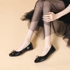image:imageHee grand Foldable Flats for Women Classic Square Toe Ballet Shoes Cute BowKnot Patent Leather Dress Shoes Comfort Womens FlatsBlack