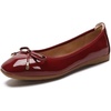 image:imageHee grand Foldable Flats for Women Classic Square Toe Ballet Shoes Cute BowKnot Patent Leather Dress Shoes Comfort Womens FlatsBurgundy