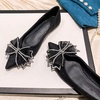 image:imageHee grand Glitter Rhinestone Bowknot Pointed Toe Ballet Flats for Women Sparkling Crystals Fashion Wedding Dress Shoes Comfort SlipOn Work FlatsEblack